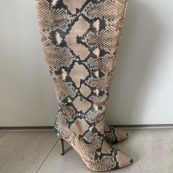 Knee High Snakeskin Boots - Picture 2 of 5